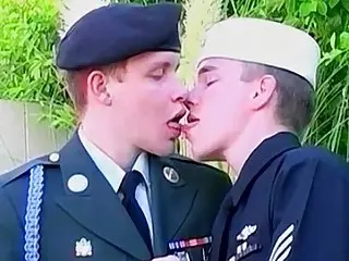Military young men suck each other off and fuck hardcore