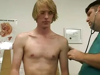 Blond twink seduced by a gay doctor into toy play